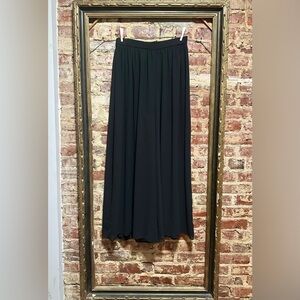 KAY UNGER BLACK PLEATED WIDE LEG DRESS PANTS 12